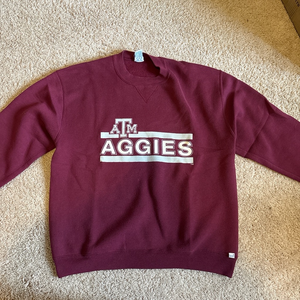 Russell Athletic Maroon Aggies Crewneck Sweater
